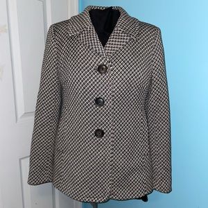 Ann Taylor Jacket woven diamond pattern size S